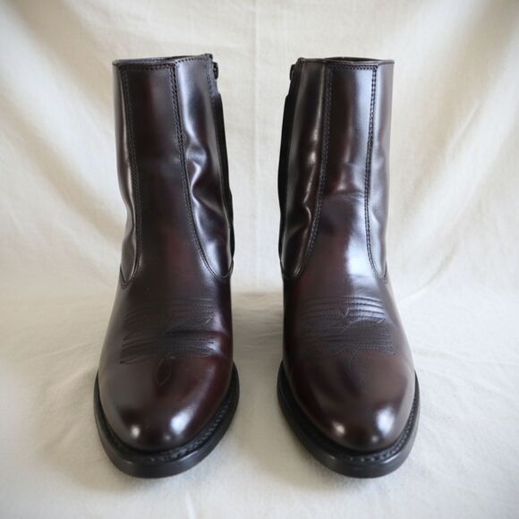 Laredo Leather Boots | Men's 8.5 EW | Brown | Casual Dress Ankle Cowboy Western - Picture 4 of 11